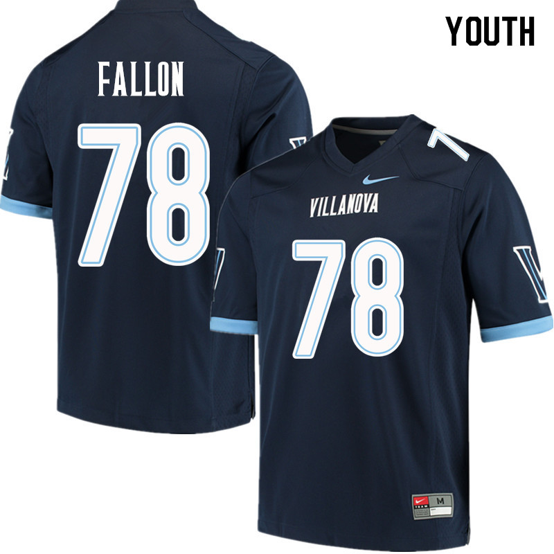 Youth #78 Peter Fallon Villanova Wildcats College Football Jerseys Sale-Navy